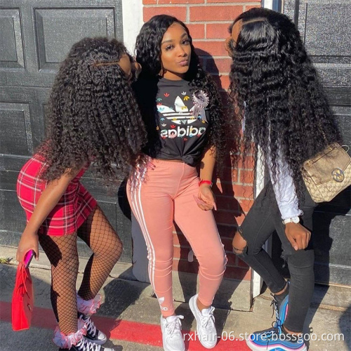 ISEE 100% Raw Virgin Indian Water Wave Human Hair Wig Kinky Curly Transparent Lace Frontal Wig Pre Plucked For Black Women